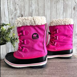 Kids Sorel Pink Winter Boots Size 3